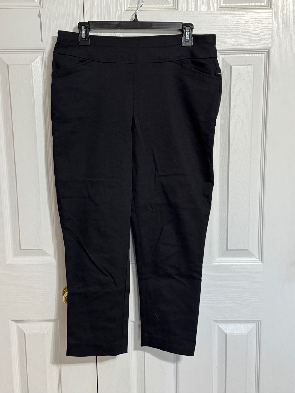 croft & barrow Black Straight-Leg Pull-On Pants